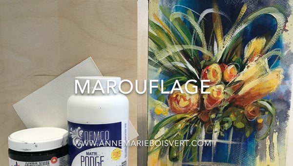 Marouflage oeuvre papier