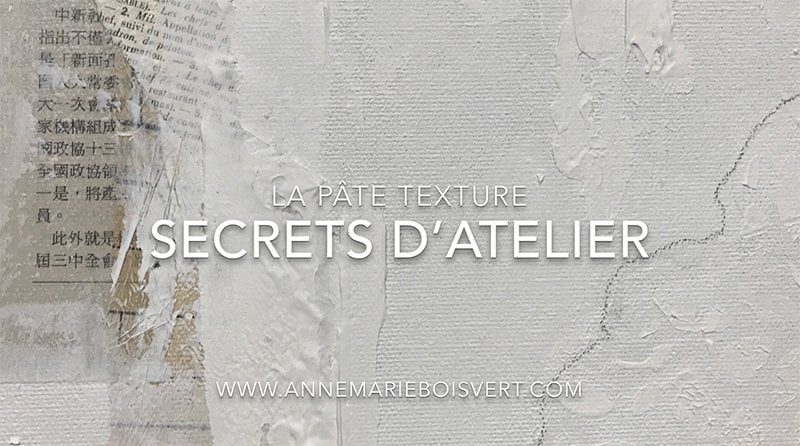 La pâte texture, secret d&rsquo;atelier