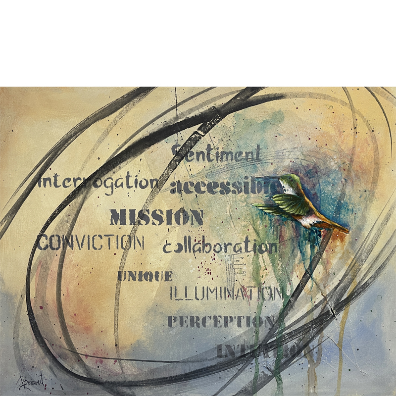 œuvre peinte sur toile