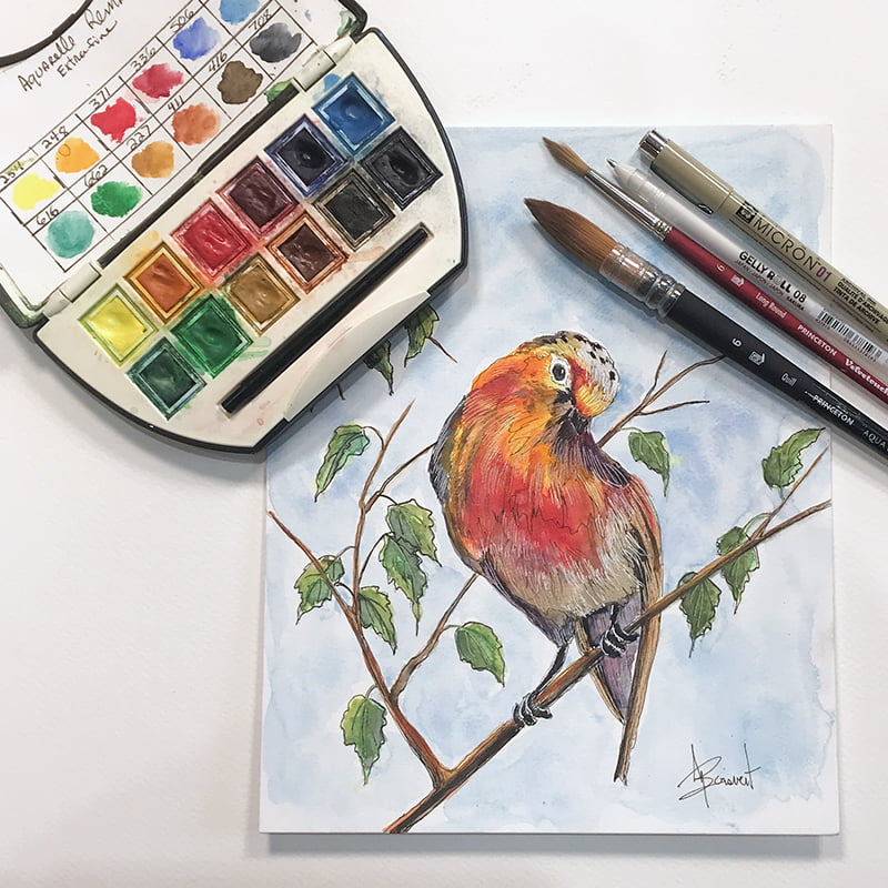 L&rsquo;aquarelle le médium de mon été!